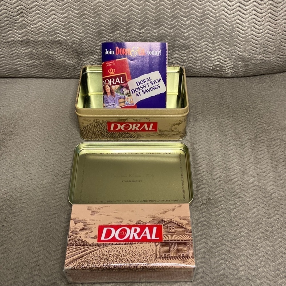 DORAL Cigarette Collectors Tin And Matches Dated 1996